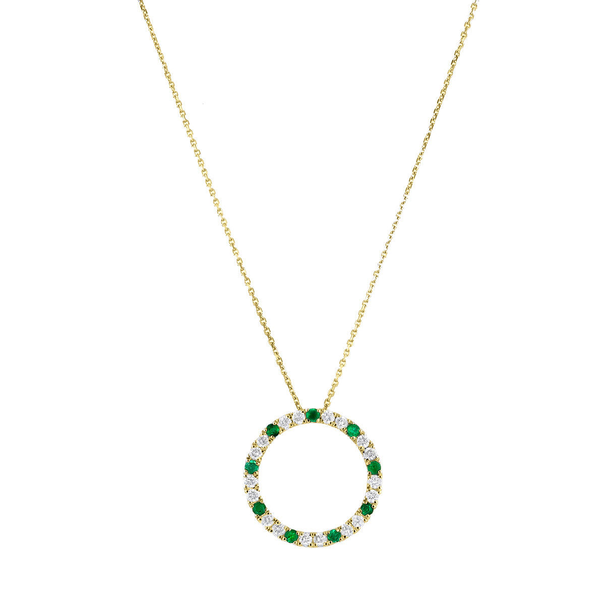 Diamond shops circle pendant necklace