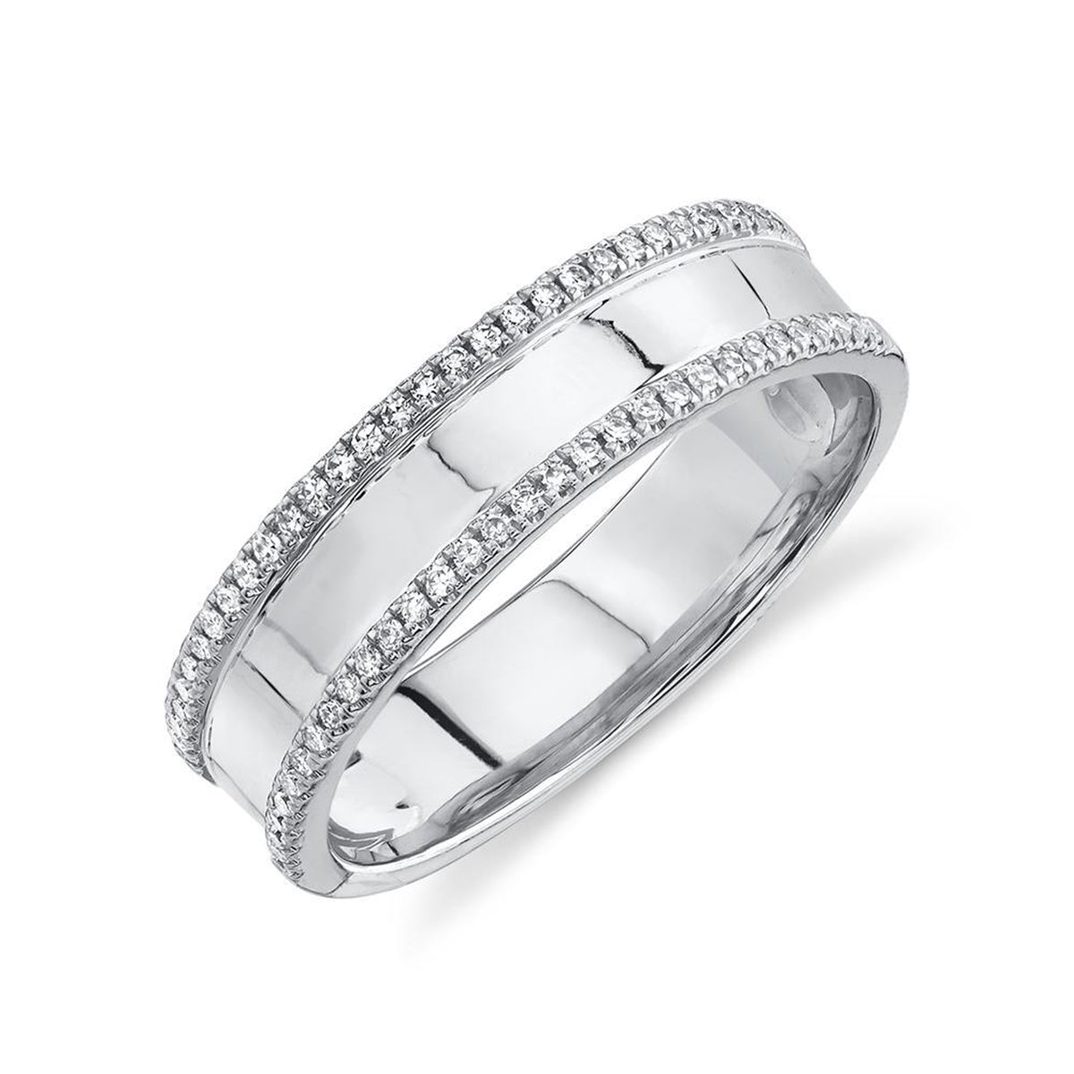 Diamond wedding band 14k white gold sale