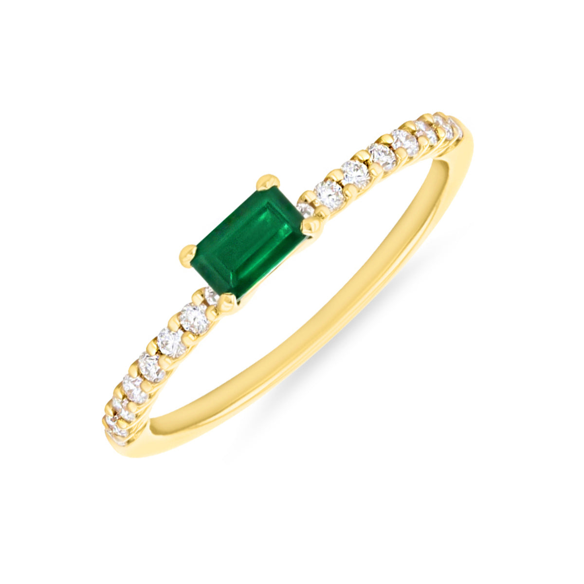 Octagon on sale emerald ring