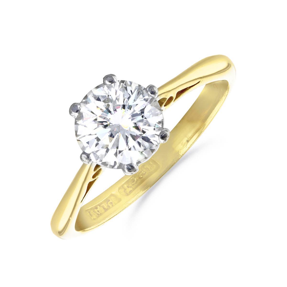 Solitaire yellow gold sale