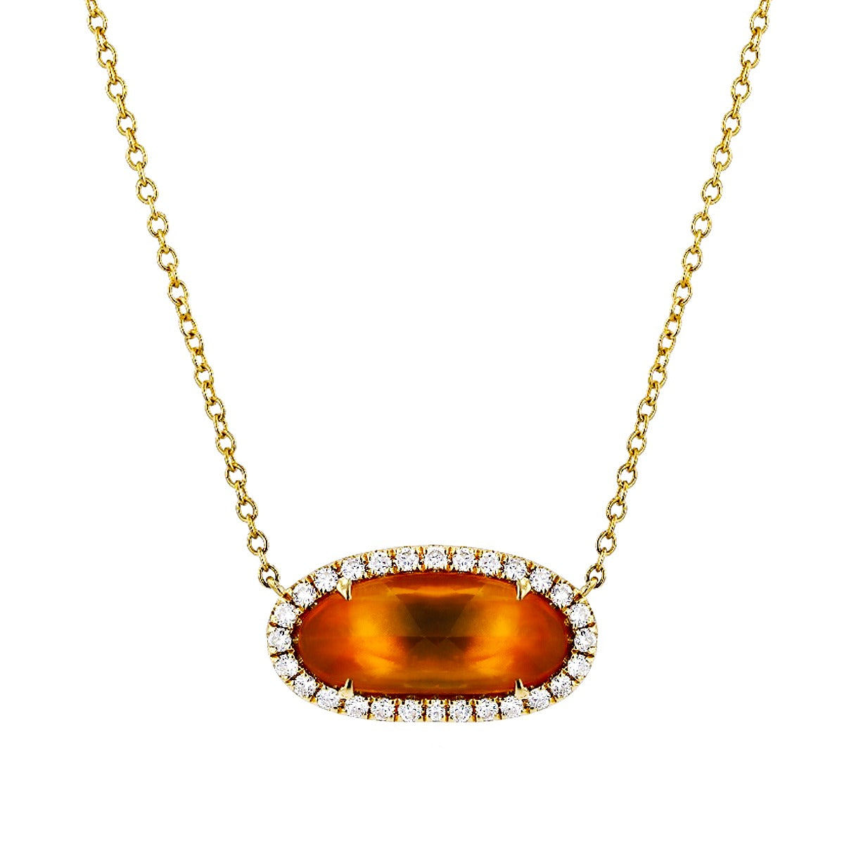 Orange and deals gold necklace