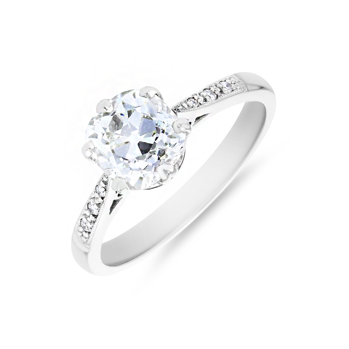 Milgrain deals diamond ring