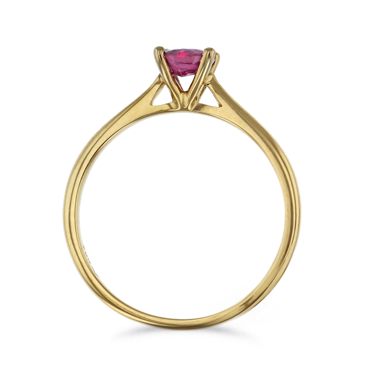 R83Designer Ruby Solitaire shops Ring