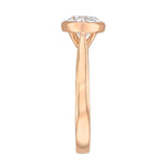 1.00ct Cleo Bezel Set Round Brilliant Cut Diamond Solitaire Engagement Ring | 18ct Rose Gold