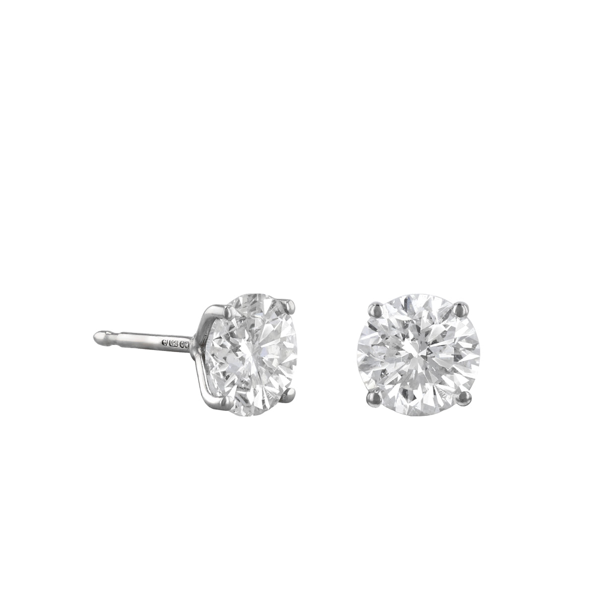 Pre owned diamond on sale solitaire earrings