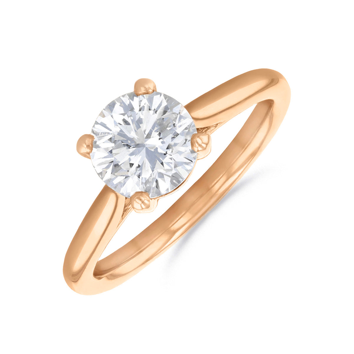 1.50ct Ophelia Round Brilliant Cut Diamond Solitaire Engagement Ring | 18ct Rose Gold