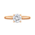1.20ct Ophelia Round Brilliant Cut Diamond Solitaire Engagement Ring | 18ct Rose Gold