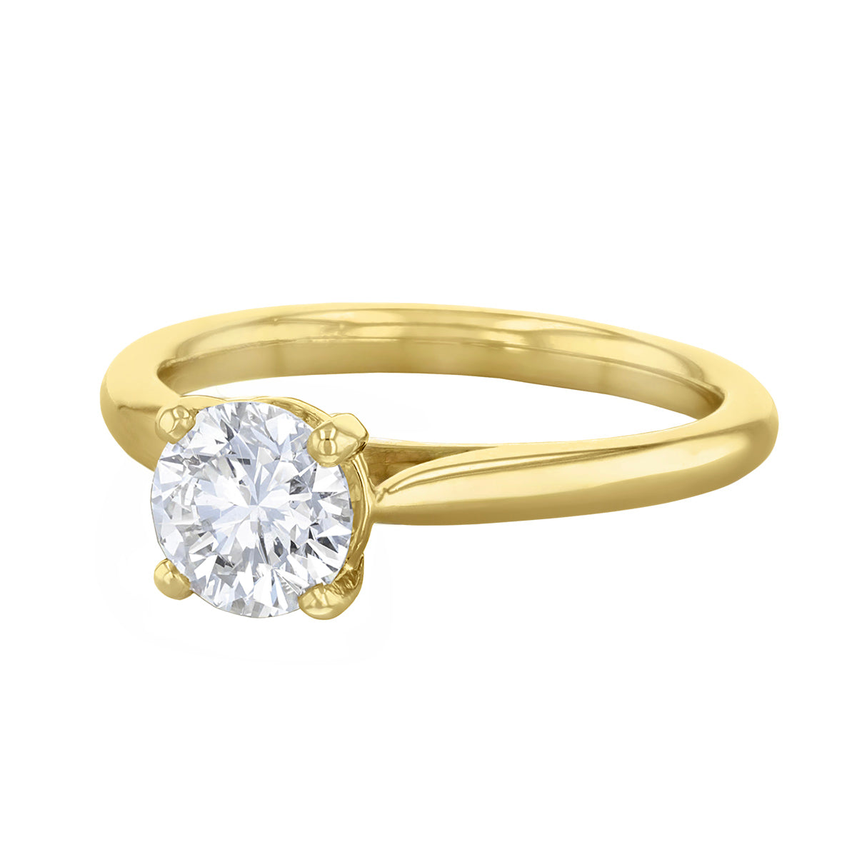 0.25ct Ophelia Round Brilliant Cut Diamond Solitaire Engagement Ring | 18ct Yellow Gold