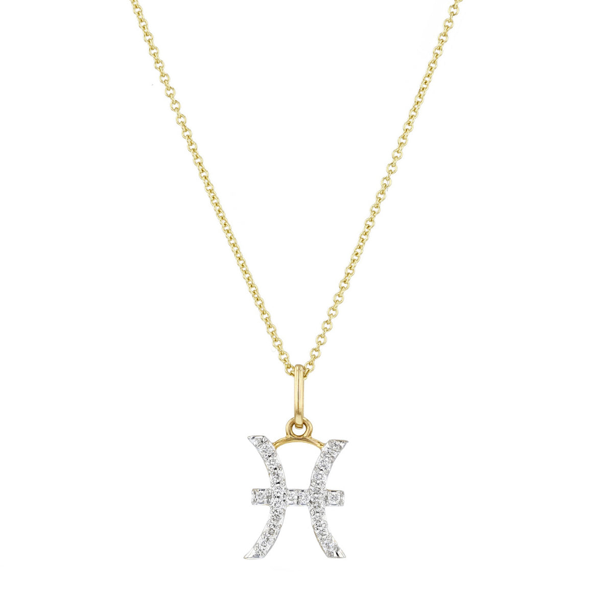 Personalised Diamond Zodiac Pendant | 9K Yellow Gold