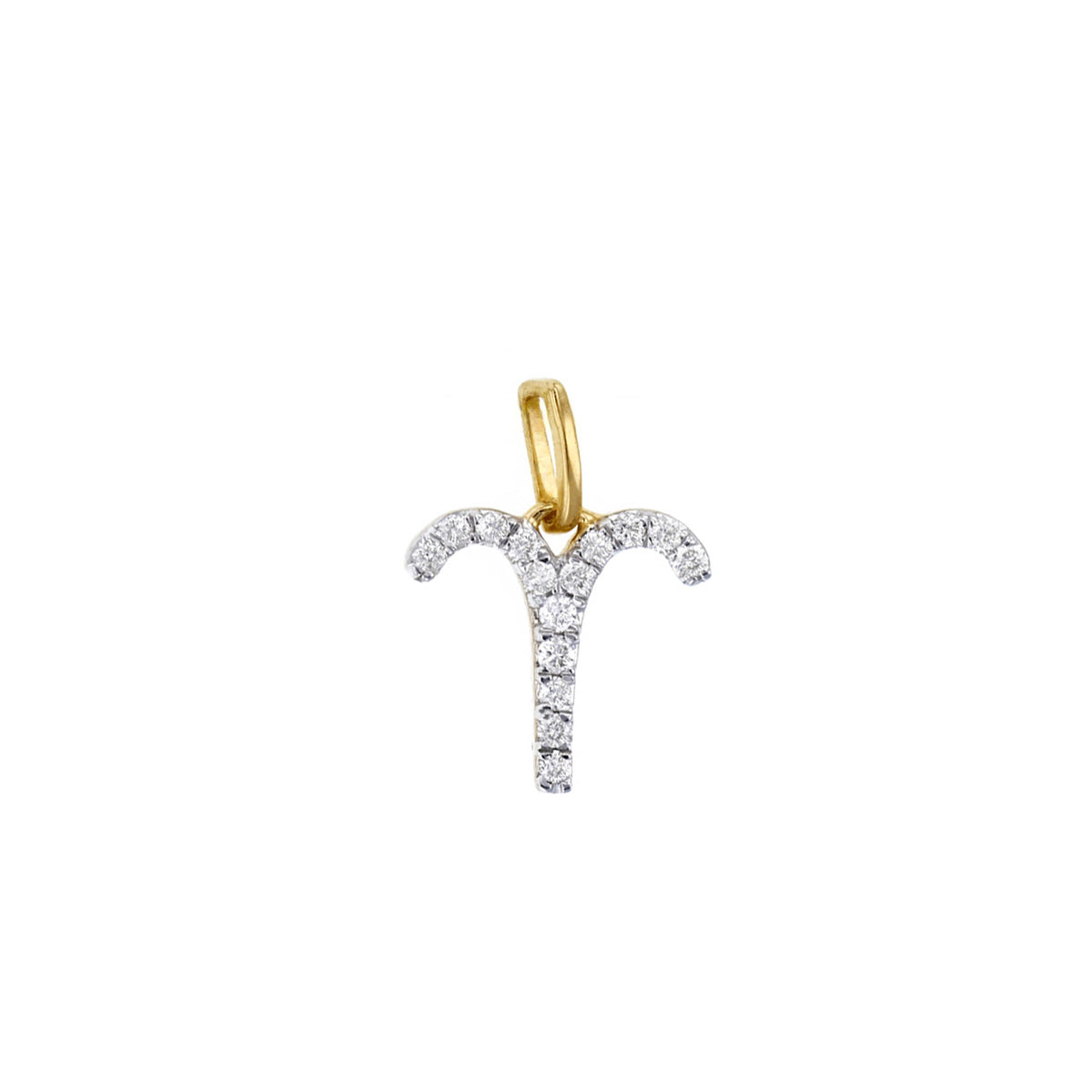 Personalised Diamond Zodiac Charm | 9K Yellow Gold