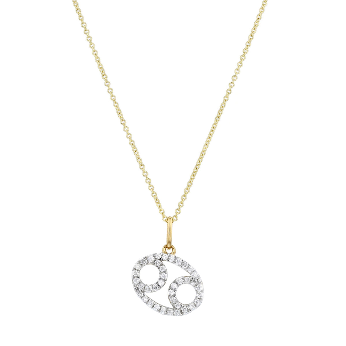 Personalised Diamond Zodiac Pendant | 9K Yellow Gold