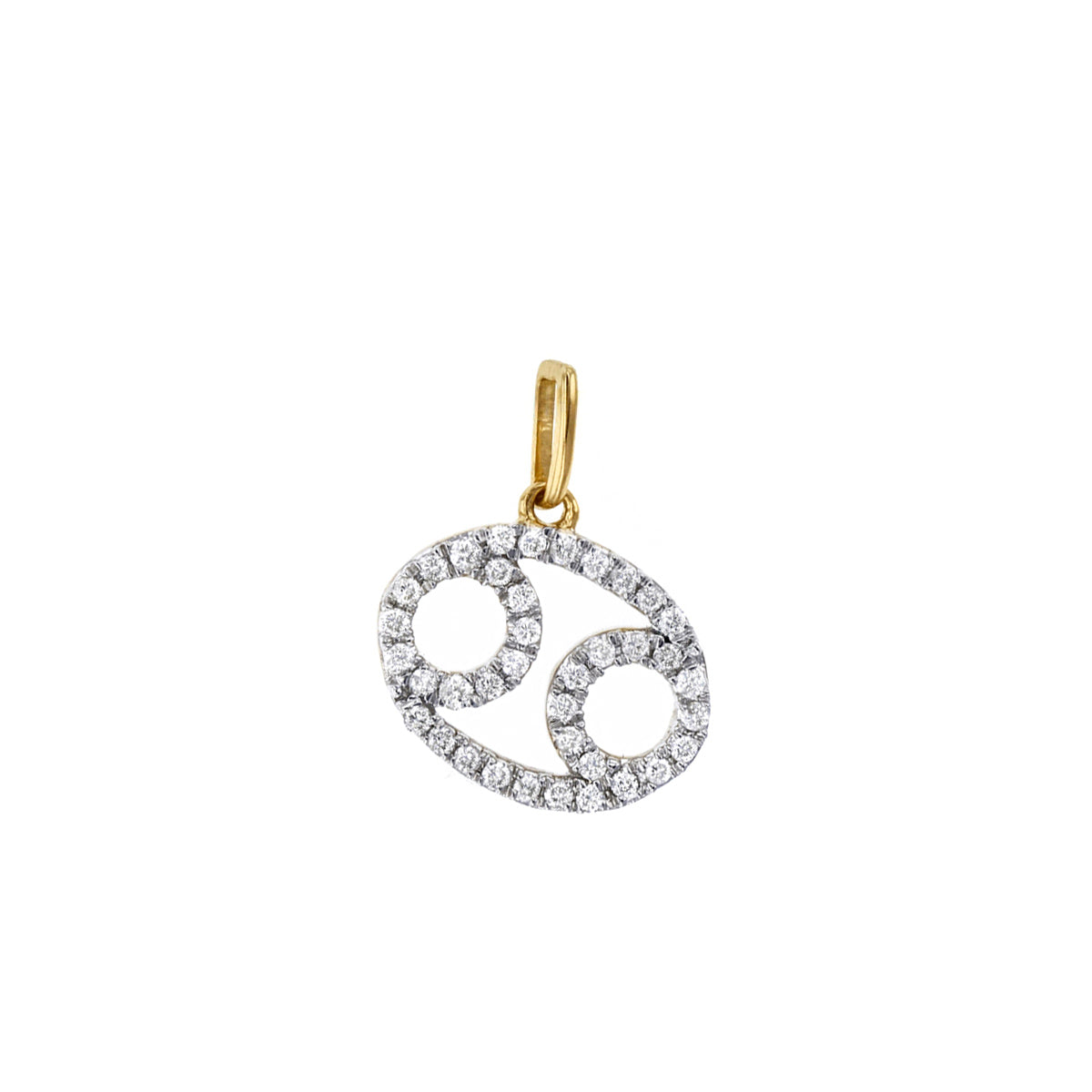 Personalised Diamond Zodiac Charm | 9K Yellow Gold