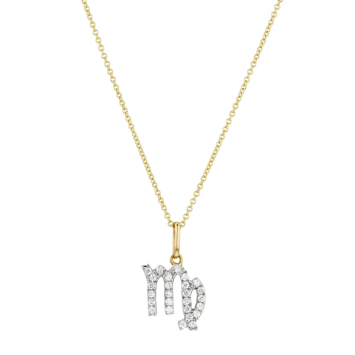 Personalised Diamond Zodiac Pendant | 9K Yellow Gold