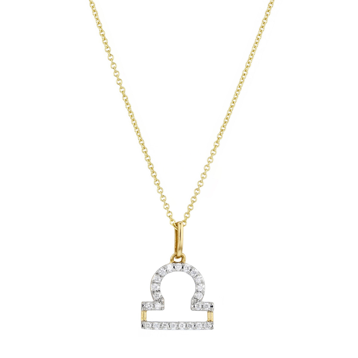 Personalised Diamond Zodiac Pendant | 9K Yellow Gold