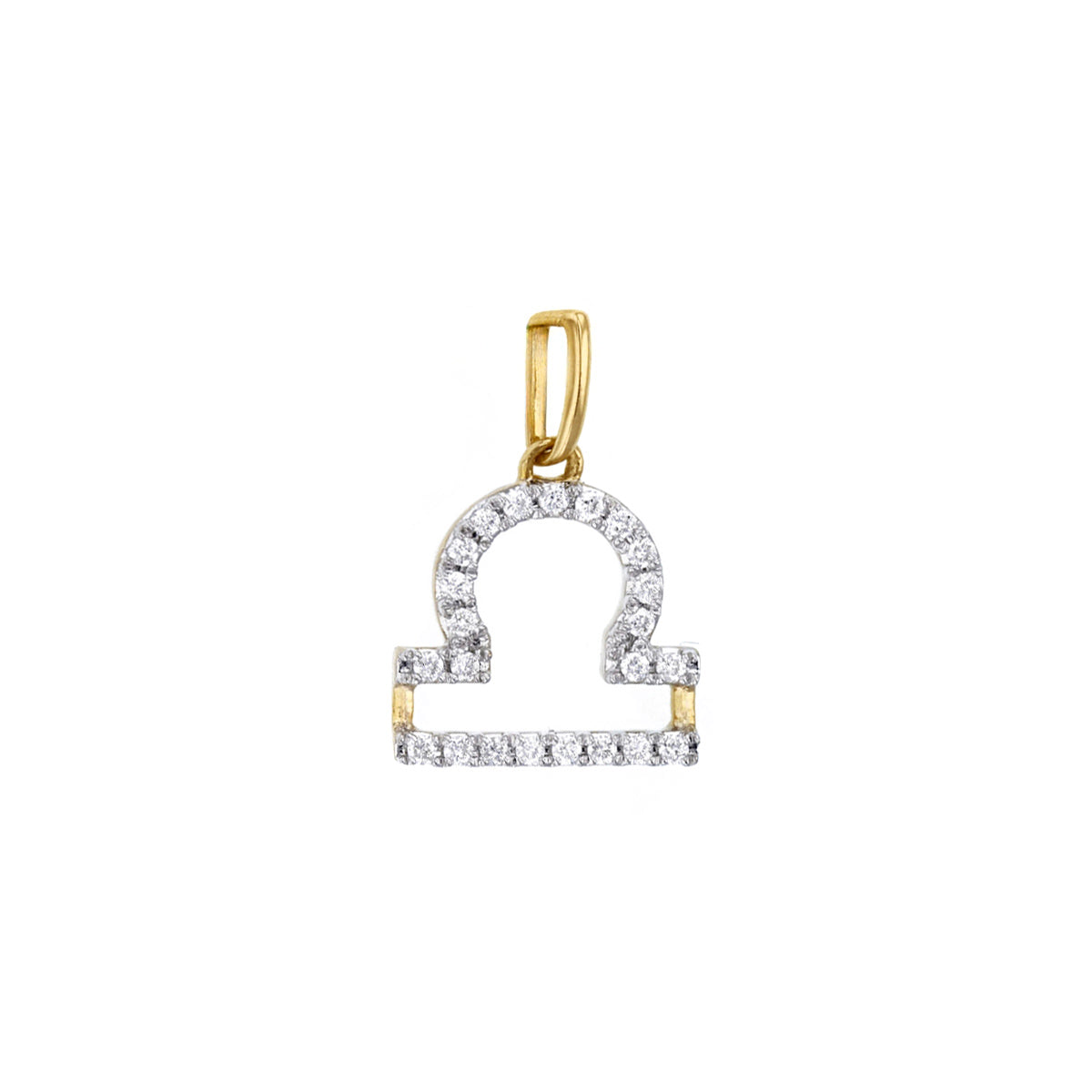 Personalised Diamond Zodiac Charm | 9K Yellow Gold