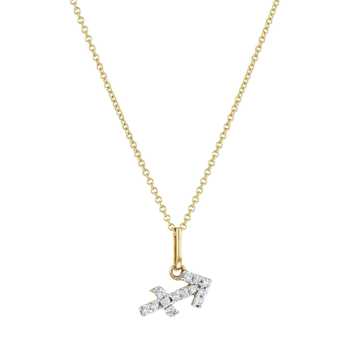 Personalised Diamond Zodiac Pendant | 9K Yellow Gold