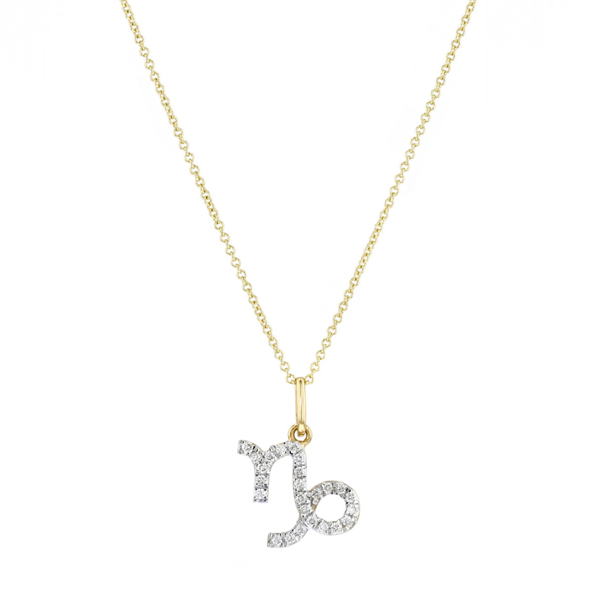 Personalised Diamond Zodiac Pendant | 9K Yellow Gold