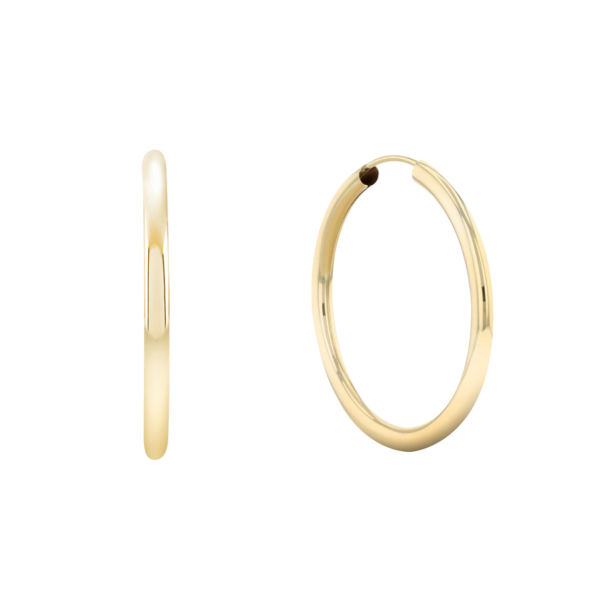 Soleil Collection 22mm Plain Hoops | 9K Yellow Gold – Browns Family ...