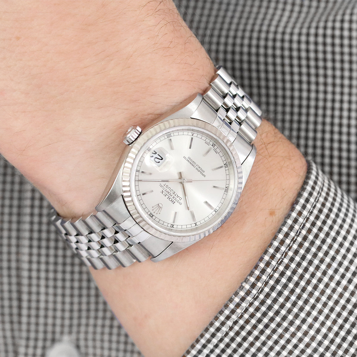 Silver on sale datejust 36