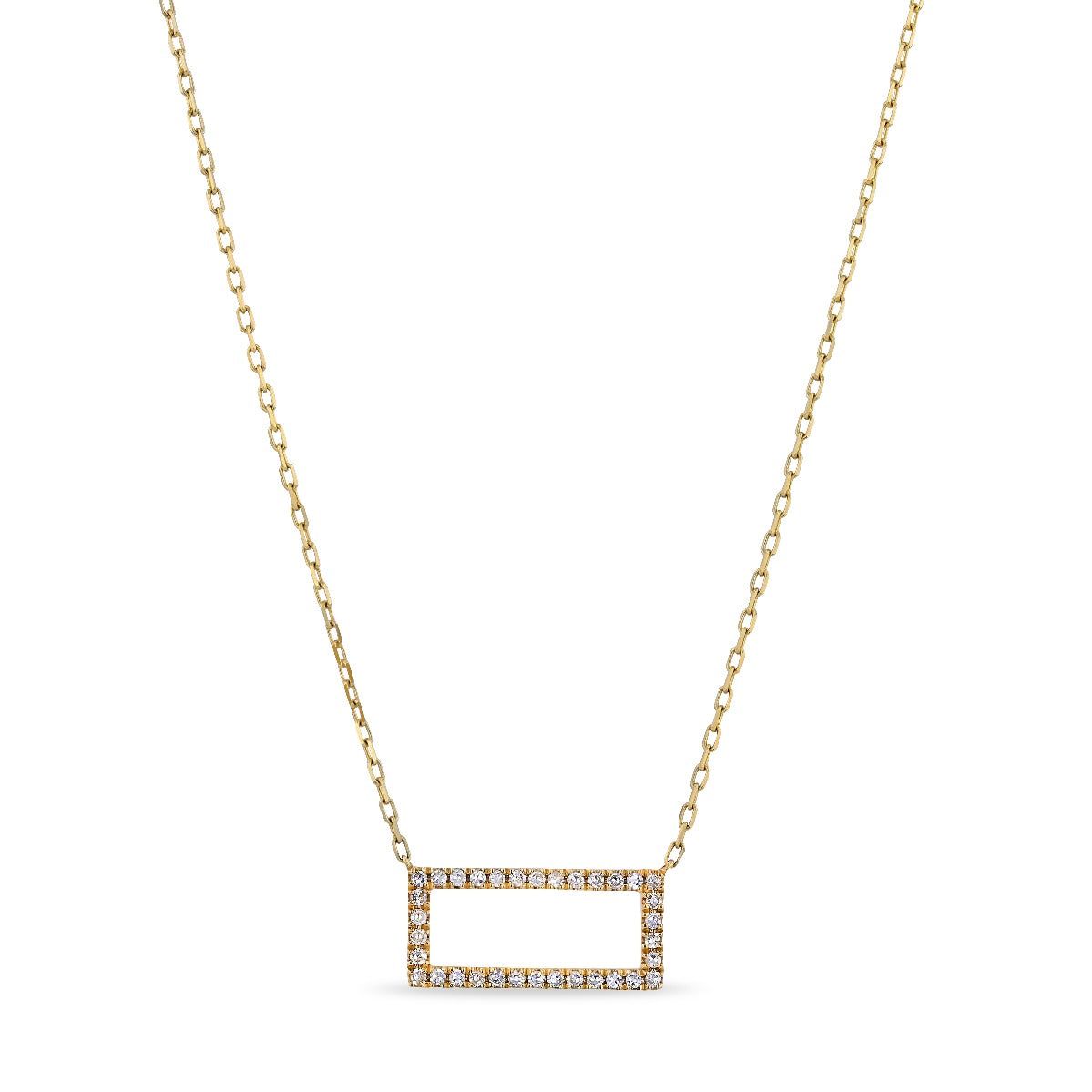 Diamond on sale rectangle pendant