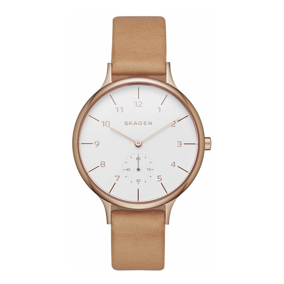 Anita tan 2025 leather watch