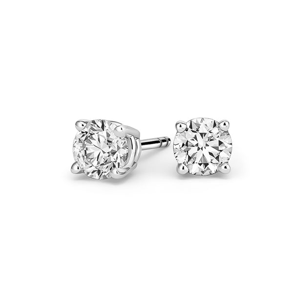 NEW Mens 2ct sale Diamond Studs 18K White Gold Square Stud Earrings 2 CT Diamonds 18